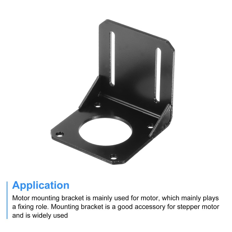 sourcing map Motor Bracket Motor Mounting Holder 68x65x68mm Black for
