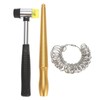 3pcs / Set Ring Mandrel Sizer Finger Measuring Stick Handle