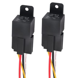 Cotonlake 12V 40A 4Pin SPST Harness Sockets with Color-Labeled Wires for Automotive Truck Van Motorcycle Boat Car Relay Harness,Replaces Type: JD-1912 (2pcs) Waterproof Relay Socket