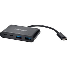 Kensington USB-C 4-Port Hub, Transfer speeds up to 5Gbps - Plug and Play Installation, Dell, Windows, MacBook USB Adaptor