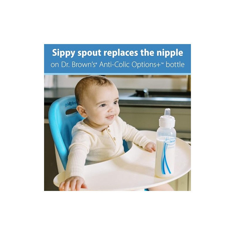 Dr. Brown's Milestones Options+ Sippy Spouts, Narrow, Soft 100% Silicone