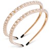 2 Pcs Pearl Headbands for Women White Bridal Headband Non-Slip