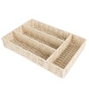 Angoily Woven Storage Basket with Compartments, Kitchen Utensil Drawer Organizer,