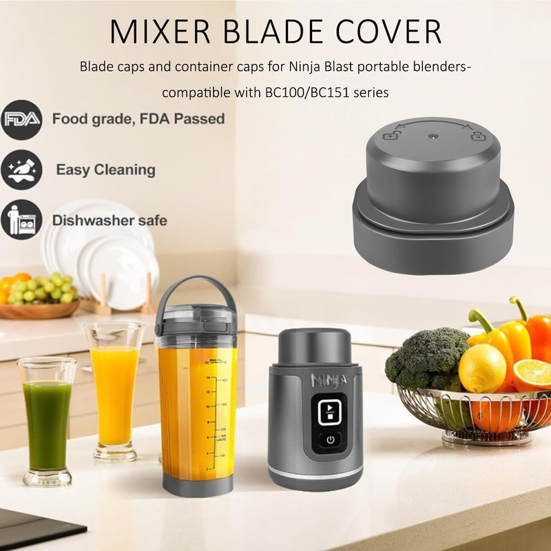 Blade Cover & Vessel Cap for Ninja Blast BC100 BC151
