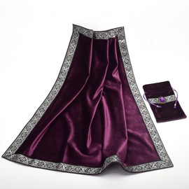 BLESSUME Altar Tarot Table Cloth with One Pouch, One Size (Purple)
