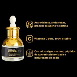Com-vid Golden C Serum, Antioxidante, Produce Colágeno                                                                                                
