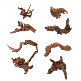 redfeiyang Small Driftwood Pieces Aquarium Wood Decor for Fish,Unique 3.9”-7.1” 8 Pcs Assorted Driftwood Branch for Small Fish Tank&Reptile Decor,Air Plants,Microscopic Handmade Landscape