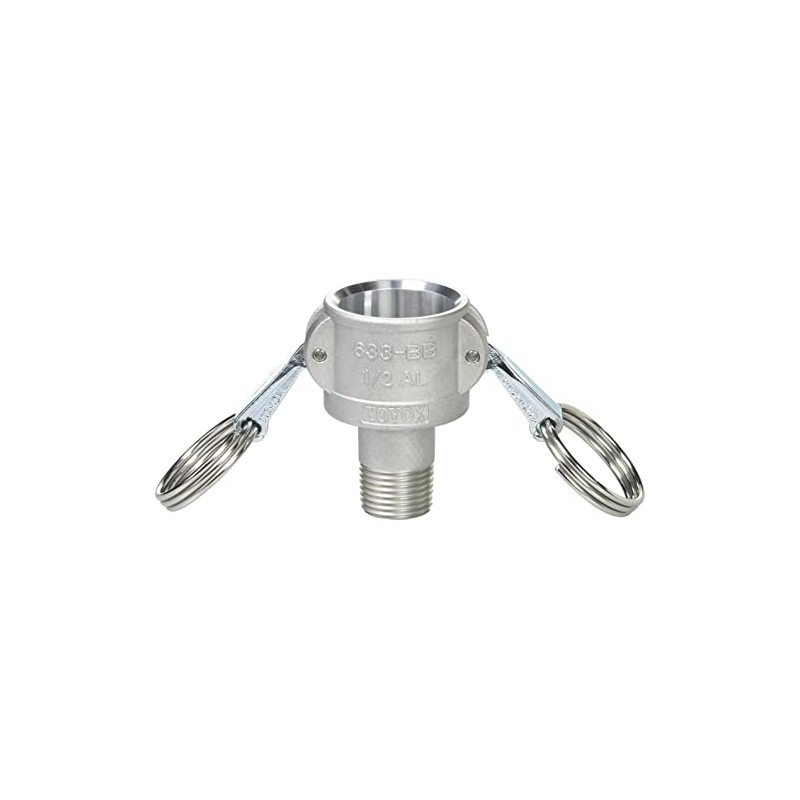 TOYOX 633-BB-1/2-AL Cam Lock Coupler, Male Thread, For Plant Plumbing