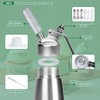 Whipped Cream Dispenser, 1 Pint Aluminum Cream Whipper with 6
