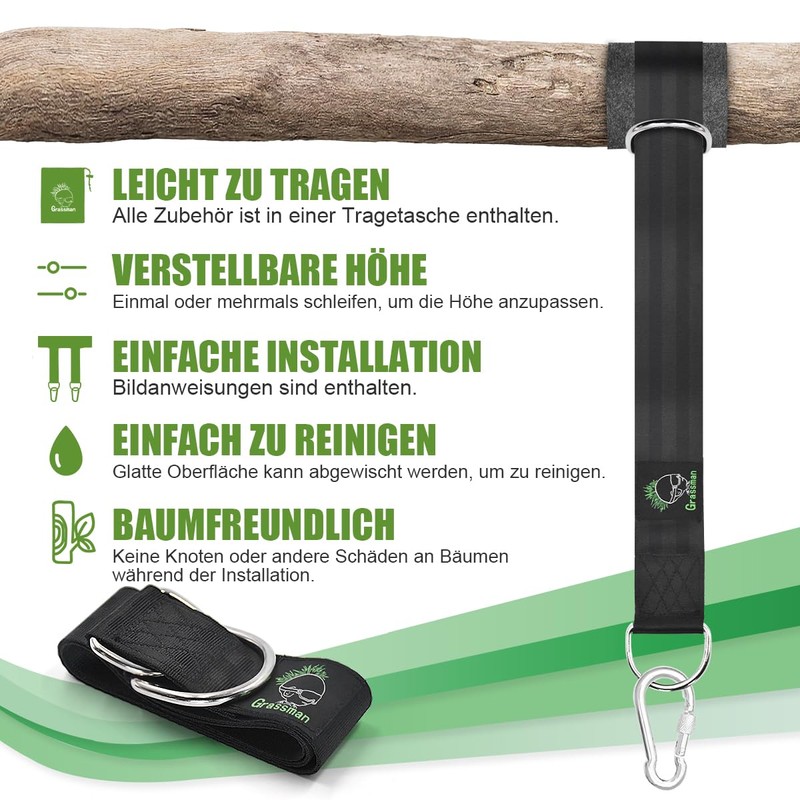 Grassman Swing Attachment, Hammock Swing Hanging, Portable Hanging Chair Attachment