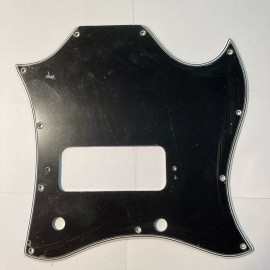 GaryG's Vintage Accurate Wide Bevel Pickguard '66-'72 Gibson SG Junior Black/White 5 Ply