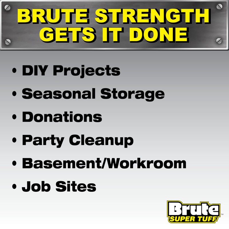 Brute Super Tuff Heavy Duty 2.2 MIL Contractor Bags, Extra