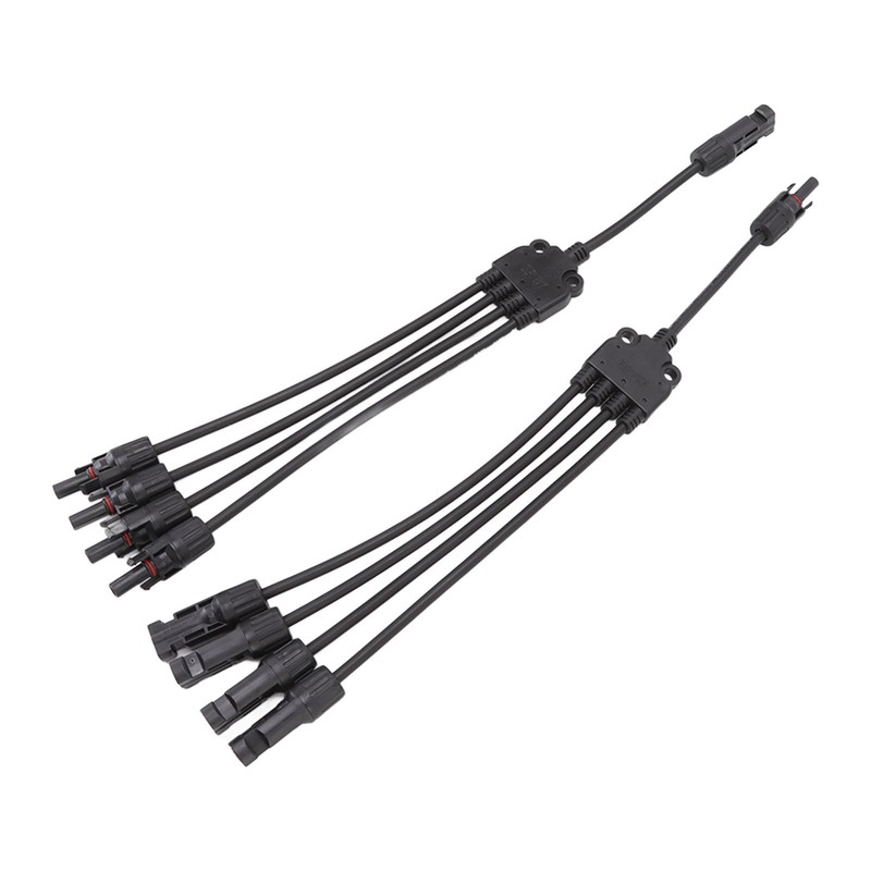 One Pair Solar Panel Adapter Y Branch 1 to 4