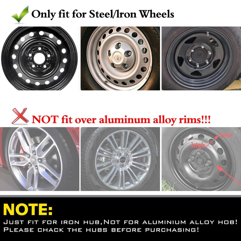 AUTOWIKI 4-Pack Premium 14" Wheel Rim Cover Hubcaps OEM Style