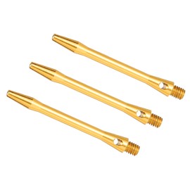 PATIKIL Dart Shafts 48mm/1.9 Inch, 3 Pack 2BA Thread Aluminum Dart Stems Dart Accessories for Steel Tip, Gold Tone