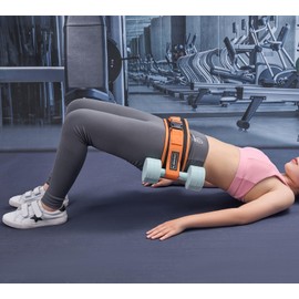 Hip Thrust Belt for Dumbbells,Booty Belt for Hip Thrust Slip-Resistant Padding Orange