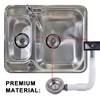 Kitchen Sink Drain Set, 114 mm Stainless Steel Kitchen Sink