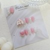 Pink rabbit heart handmade nail tip - Mediaval / 핑크