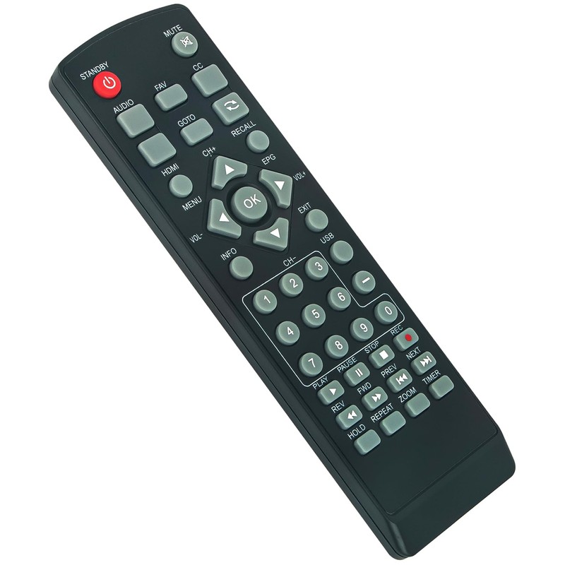 AT103B Replacement Remote Control Applicable for Ematic Digital TV Box
