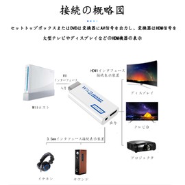 Wii To HDMI Converter Adapter for Wii Dedicated HDMI Converter 480p/720p/1080p Convert Wii to 1080p with 3.5mm Audio to HDMI Connection Output to WII HDMI Converter Adapter