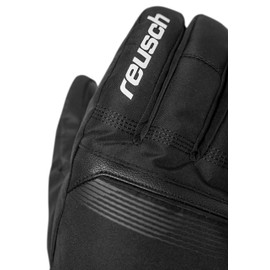 Reusch Unisex Snow King Guaranteed Windproof and Extra Breathable Ski Gloves, Softshell Gloves, Snow Gloves, Winter Gloves for Men and Women, 9, Black/White