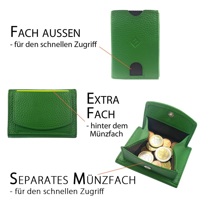FreeHaveFun Women's Mini Purse, Green, Modern