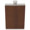 2 oz Brown Textured Leather Pattern 304 (18/8) Food Grade