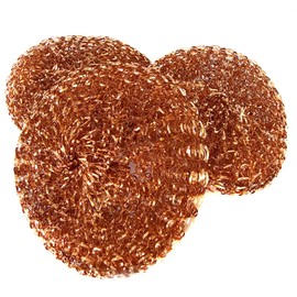 escleano Copper Sponges, Scourer, 100% Copper, Cleaning Sponge, Pot Scraper, for Scratch-Free Cleaning, Pack of 10 (10 x 20 g)