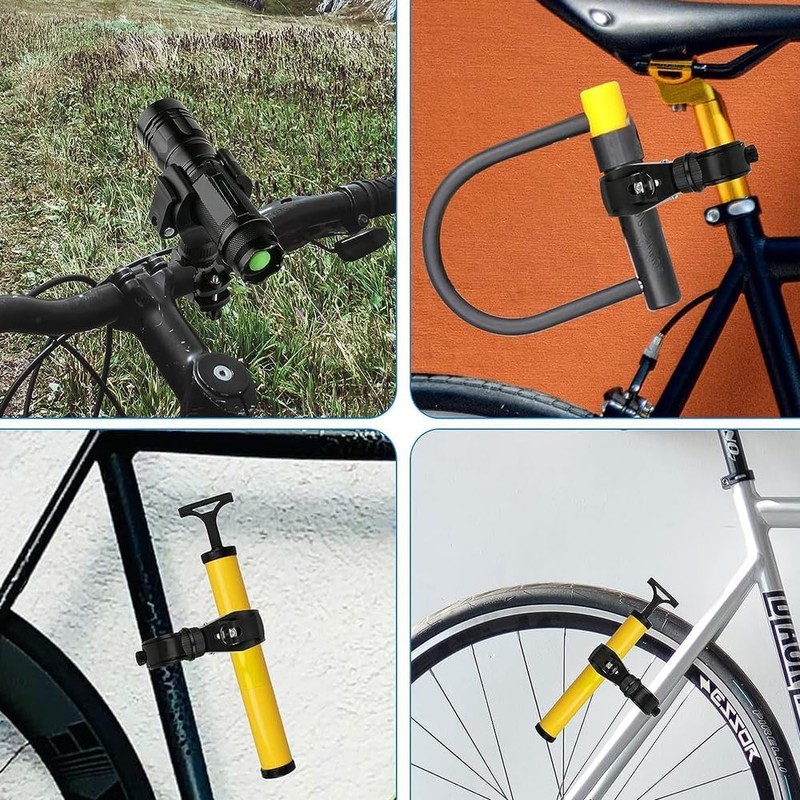 Pack of 2 Bicycle Torch Holder, 360 Degree Rotating Bicycle