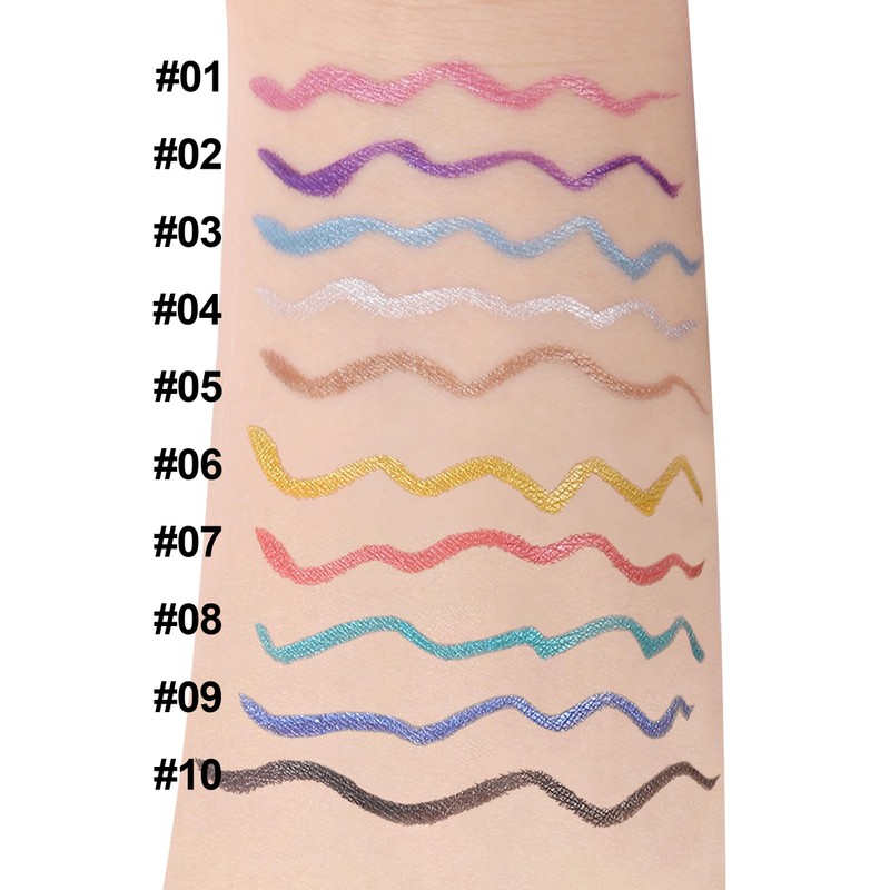 Erinde Silver Liquid Glitter Eyeliner, Liquid Glitter Eyeliner Pen, Metallic
