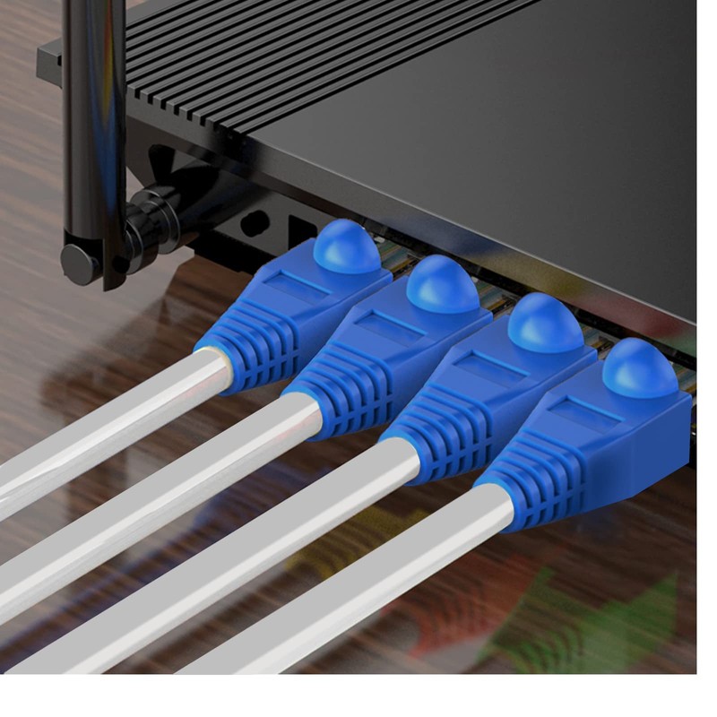YIOVVOM Soft Plastic Ethernet RJ45 Cable Connector Boots Cover Strain