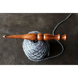 Wooden Crochet Hook 7" inch - Wooden Ergonomic Soft Handle Crochet Hooks Knitting Needle, Craft Yarn - Knitting Crochet Needle (7mm)