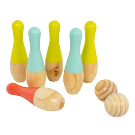 TP Toys Wooden Outdoor Skittles FSC Outdoor Garden Game for Kids Ages 3+ Fun 2+ Player Classic Lawn Skittles Game for Indoor or Outdoor Play