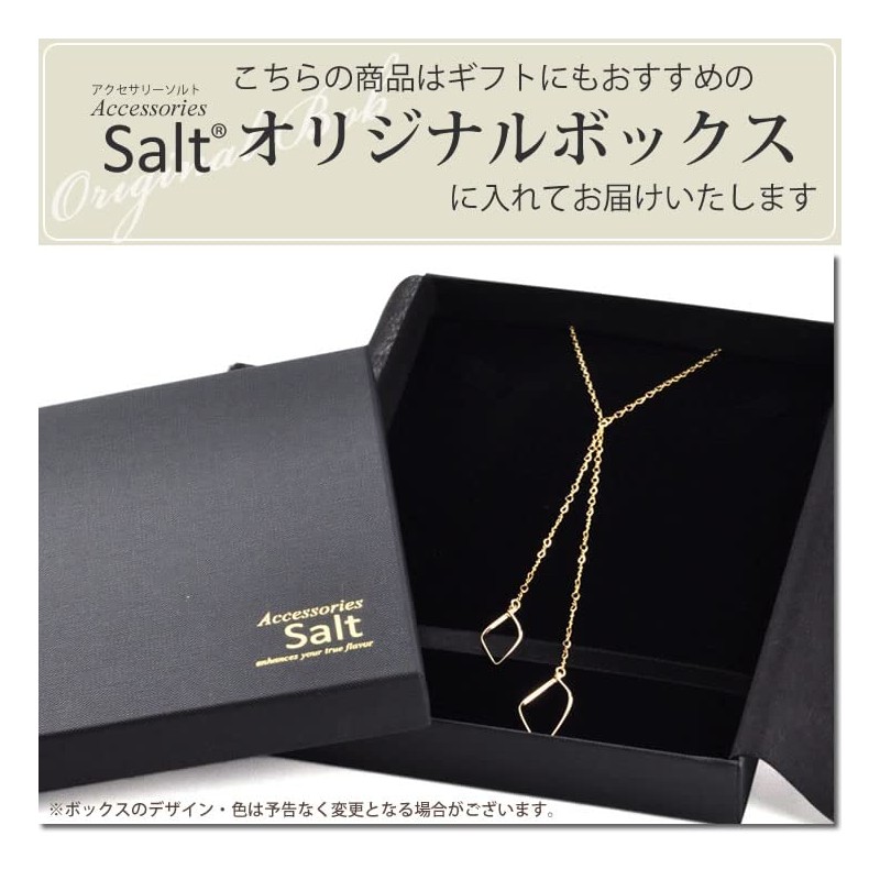 Accessory Salt Women's Necklace, K14GF, Long Necklace, Y-Shaped Necklace, Gold,
