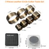 YKSPLUSK Leather Circle Cutter Tool Set, 7 Pieces Circle Punch