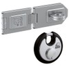 BASI Safety Hasp with Weatherproof Stainless Steel Round Shackle Lock