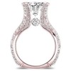 Lzz Luxury Women's 18K Rose Gold Filled White Topaz Ring