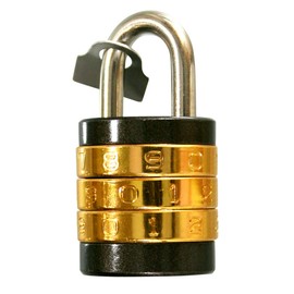 Waki Sangyo VA-102 Round Letter Combination Lock, 3 Tiers, 0.9 inches (23 mm)