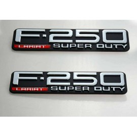 Wallsmart Pair Set 1999-2004 F-250 Lariat Super Duty Emblem 3D Badge Replacement For F250
