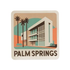Vagabond Heart Palm Springs Sticker - Weatherproof Vinyl California Souvenir Decal