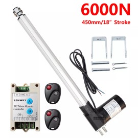 SZMWKJ 6000N 1320lbs Heavy Duty DC 12V Linear Actuator W/ Motor Controller for Auto Car - 450mm/18" Stroke Length