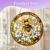 Bee Flower Sun Catchers, Bee Window Hanging Decor 20x20 cm