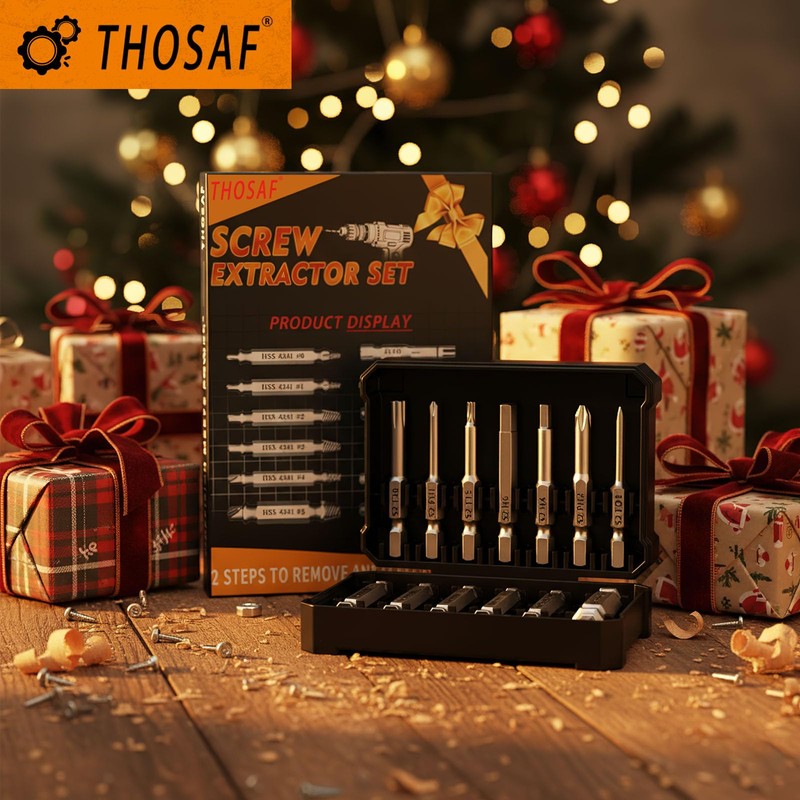 Damaged Screw Extractor Set,13 Pcs Bolt Extractor Set, Stripped Screws