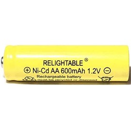 RELIGHTABLE NiCd AA/AAA 600mAh 1.2V Rechargeable Batteries for Solar Lights, Garden Lights and Remotes (6PCS AA 600mAh Batteries)