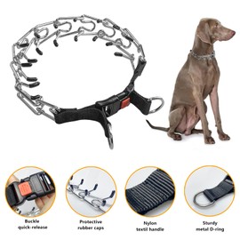 Adjustable No Pull Dog Traning Collar with Buckle for Small Medium Large Dogs