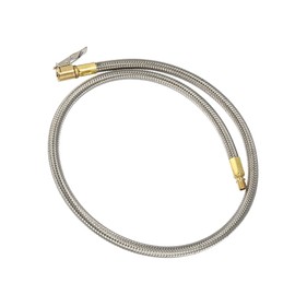 Motoforti Universal Air Inflator Hose Adapter, 80CM, Stainless Steel Rubber, Silver Tone Gold Tone, 1 Pcs