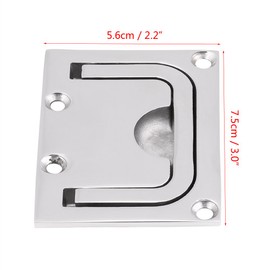 Boat Flush Hatch Locker, Stainless Steel Boat Recessed Hatch Pull Handle Cabinet Lift Pull Handle for Marine Yacht (1PCS)