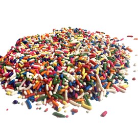 Rainbow Assorted Multicolored Sprinkles - 2 lbs of Fresh Sweet Crunchy Desert Topping in Resealable Bag to Ensure Freshness