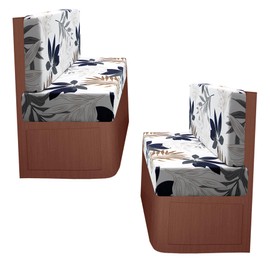 FUANGUI RV Dinette Cushion Covers - Stretch Camper Cushion Booth Seats Replacement - Washable Sofa Furniture Protector (C35, 2 Bench & 2 Backrest Cover)