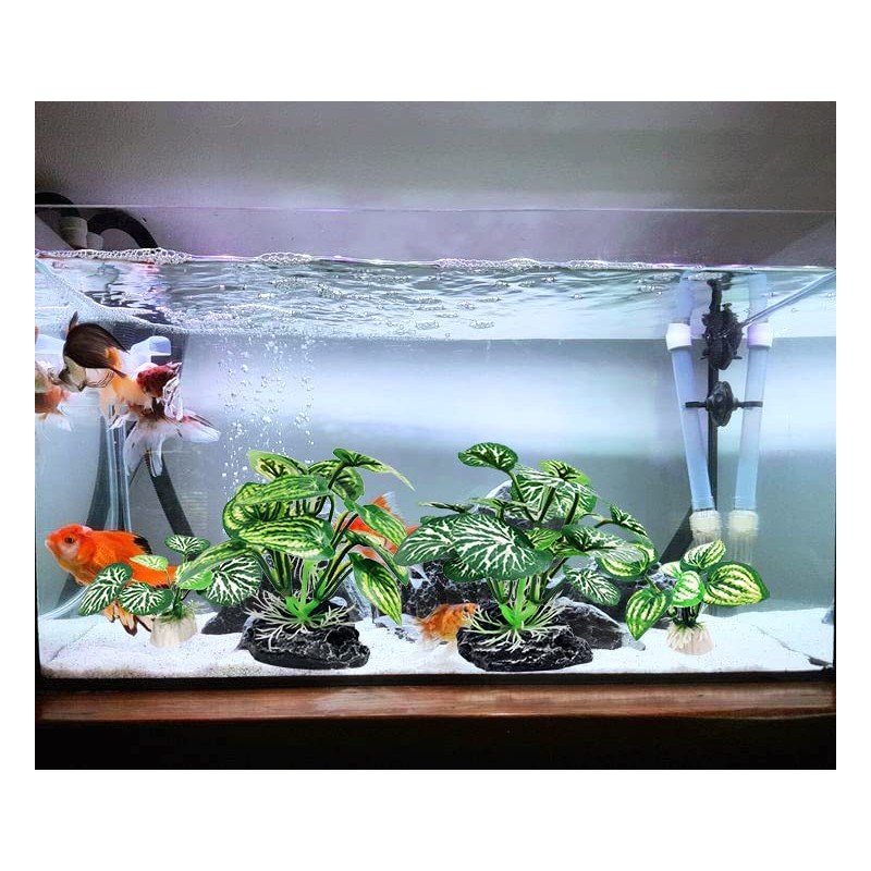 Vtapliea 4PCS Aquarium Plants Betta Fish Tank Decorations Small Size
